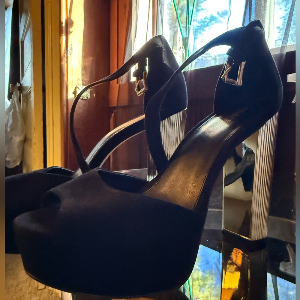 MICHAEL Michael Kors Black Platform Heels